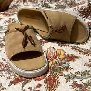 Bass Roxanna Compass Collection Women’s Size9M TanSneaker Slide BoatShoes.